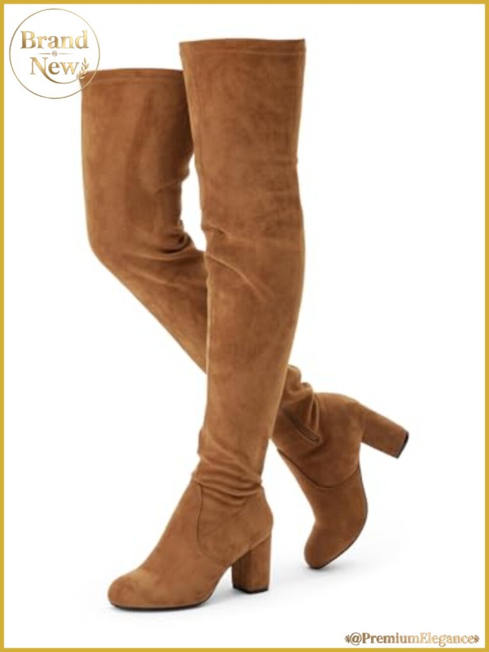 Over-the-Knee Thigh High Block Heel Boots Tie Top